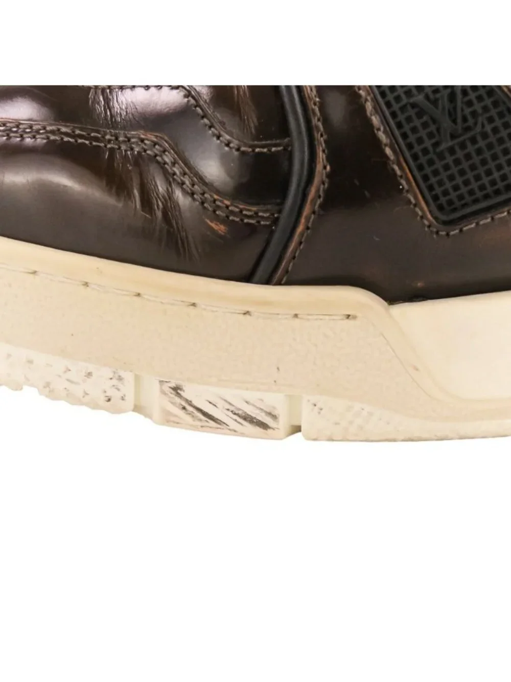 Louis Vuitton LV Trainer Leather Low Cut Sneakers Brown 6.5